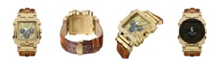 Jbw Men's Phantom Diamond (1 ct.t.w.) 18k Gold Plated Stainless Steel Watch